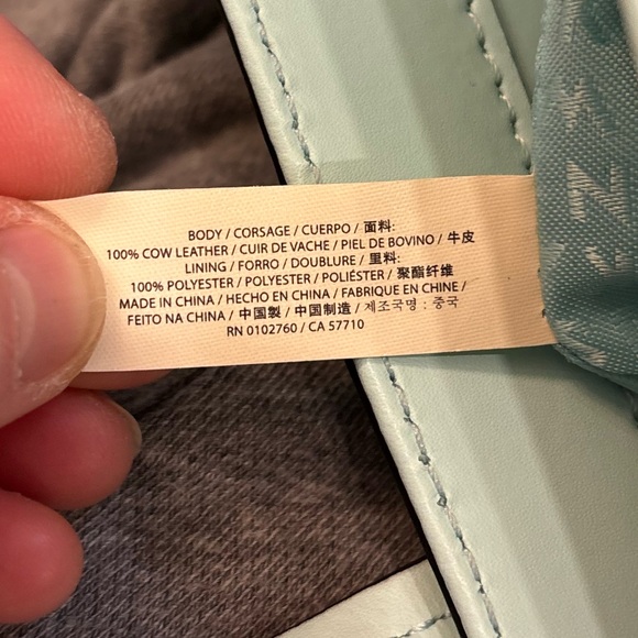 Sky Blue Mint Large Leather Purse with Bow - Kate Spade - Picture 3 of 7